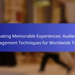 Creating Memorable Experiences: Audience Engagement Techniques for Worldwide Tours