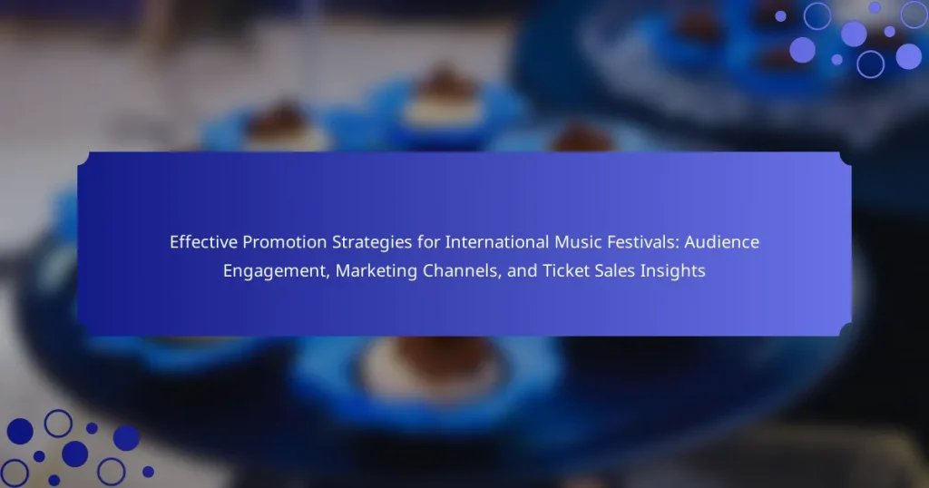 Effective Promotion Strategies for International Music Festivals: Audience Engagement, Marketing Channels, and Ticket Sales Insights