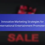 Innovative Marketing Strategies for International Entertainment Promoters