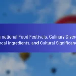 International Food Festivals: Culinary Diversity, Local Ingredients, and Cultural Significance