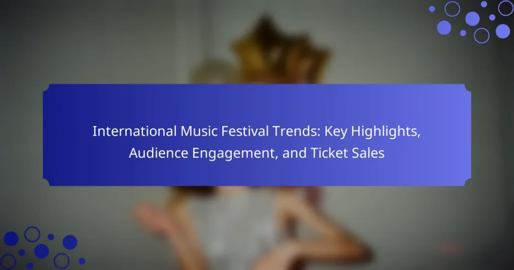 International Music Festival Trends: Key Highlights, Audience Engagement, and Ticket Sales
