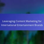 Leveraging Content Marketing for International Entertainment Brands