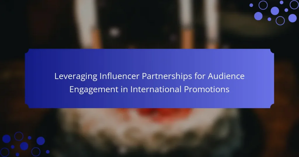 Leveraging Influencer Partnerships for Audience Engagement in International Promotions