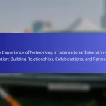 The Importance of Networking in International Entertainment Promotion: Building Relationships, Collaborations, and Partnerships