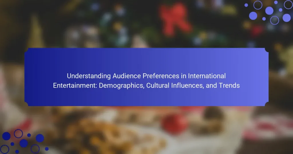 Understanding Audience Preferences in International Entertainment: Demographics, Cultural Influences, and Trends
