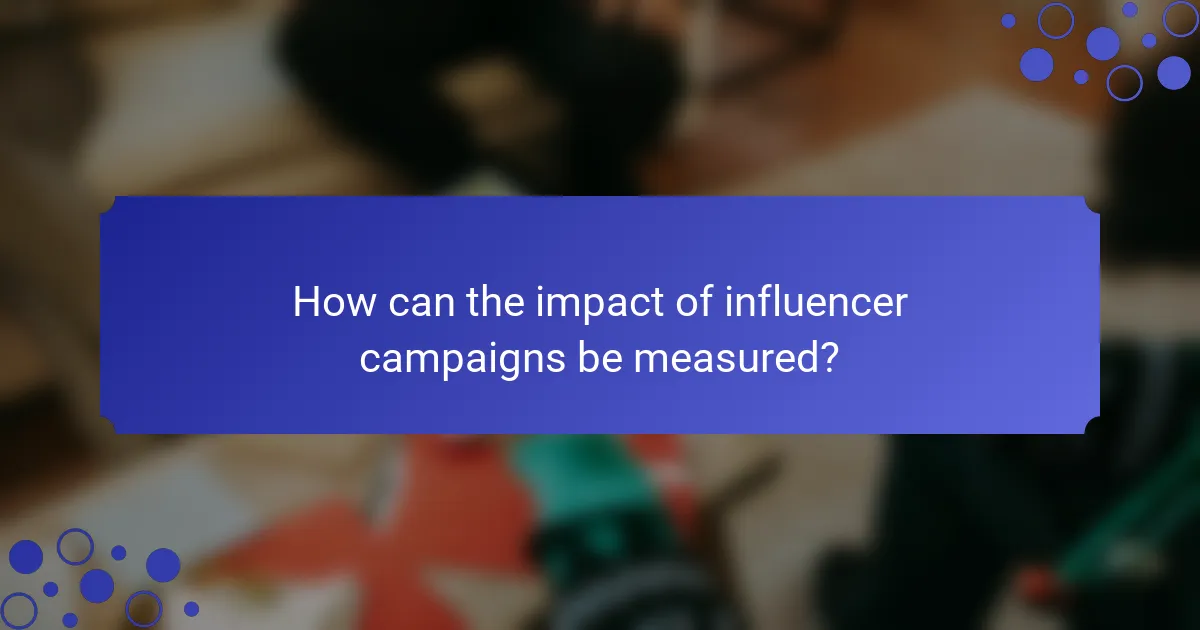 How can the impact of influencer campaigns be measured?